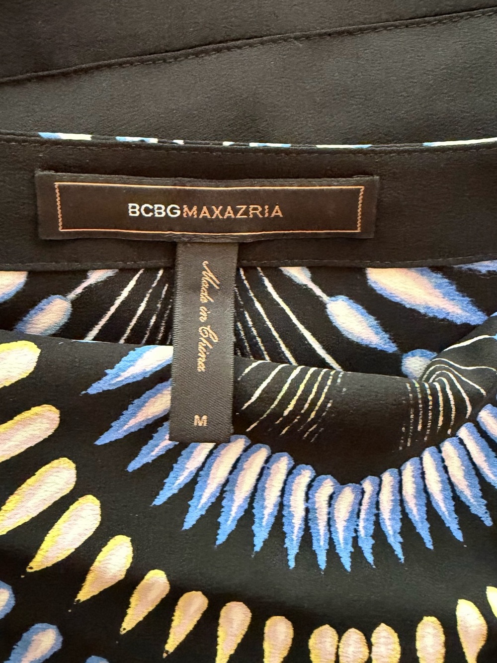 BCBGMaxAzria Black Mini Dress with Multicolor Embellished Neckline - Picture 6 of 8